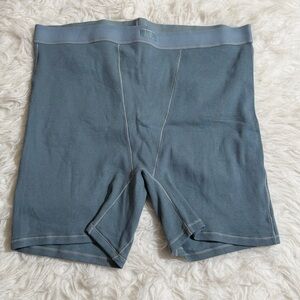 SKIMS 4X Ribbed Shorts Blue Casual Short Boxer